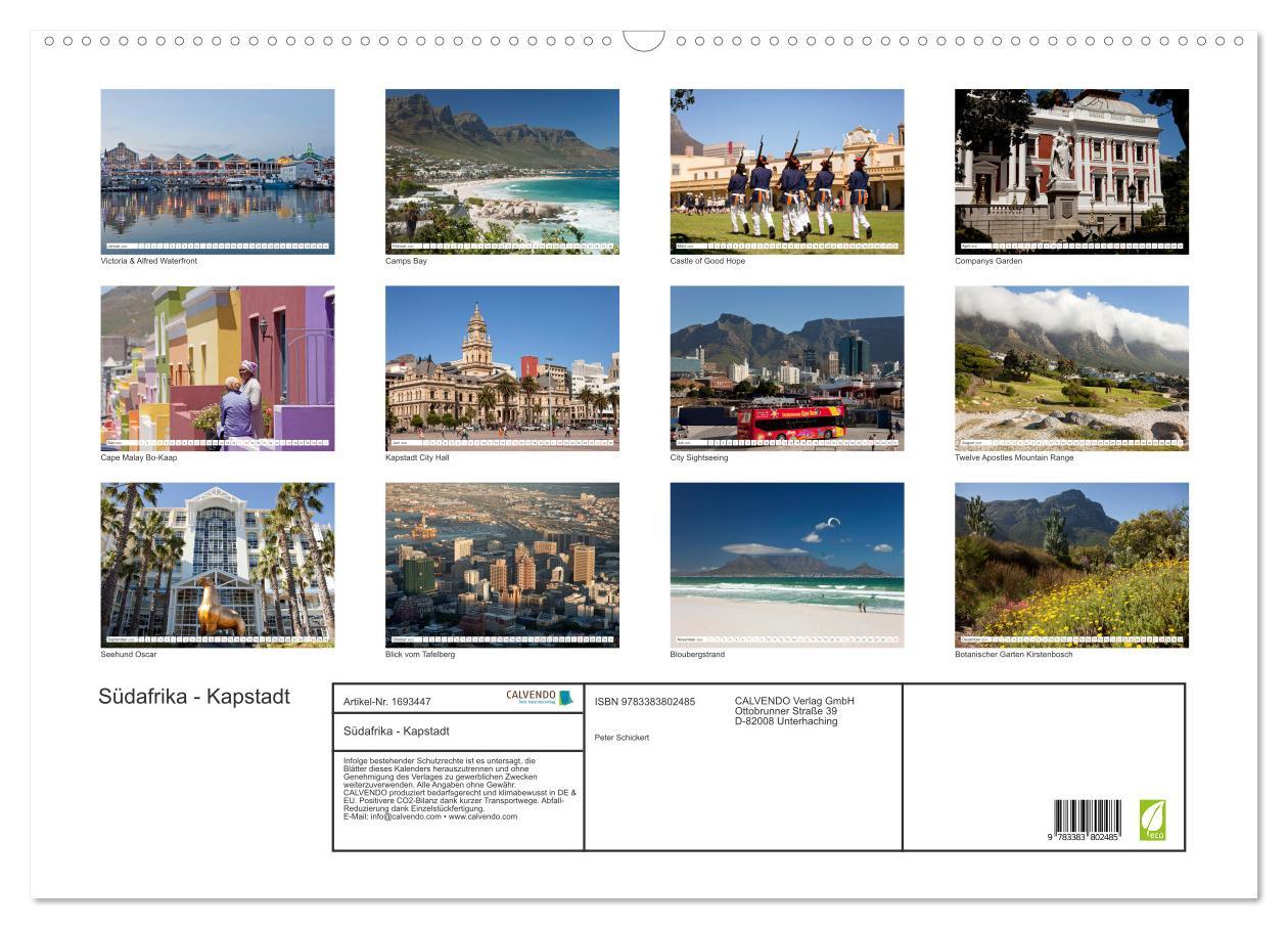 Bild: 9783383802485 | Südafrika - Kapstadt (Wandkalender 2025 DIN A2 quer), CALVENDO...