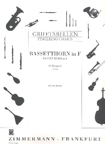 Cover: 9790010901305 | Grifftabelle für Bassetthorn in F mit 23 Klappen | Erwin Klein | Buch