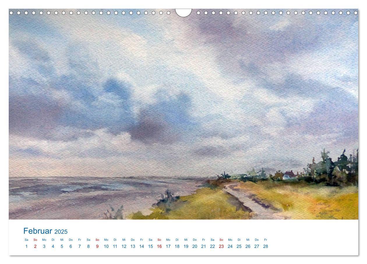 Bild: 9783457146668 | Föhr - Aquarelle (Wandkalender 2025 DIN A3 quer), CALVENDO...