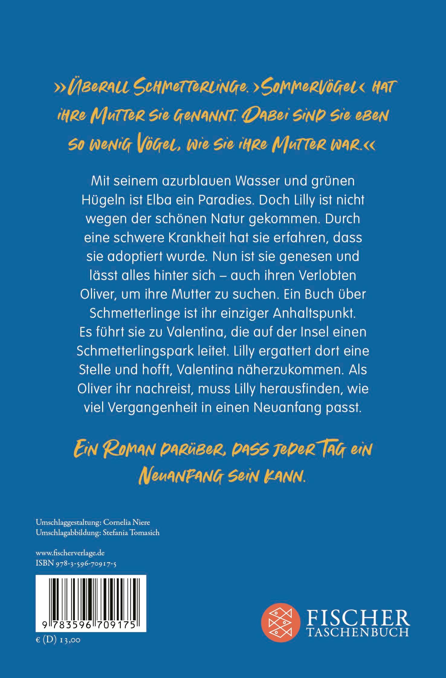 Rückseite: 9783596709175 | Sommervogelflug | Ein Sommeroman auf Elba | Eva Floris | Taschenbuch