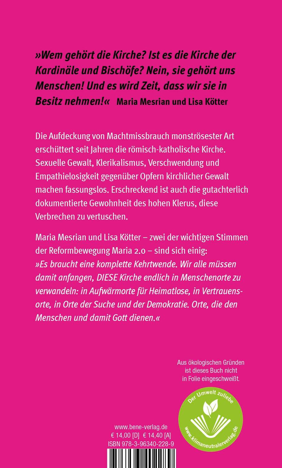 Rückseite: 9783963402289 | Entmachtet diese Kirche | und gebt sie den Menschen zurück | Buch