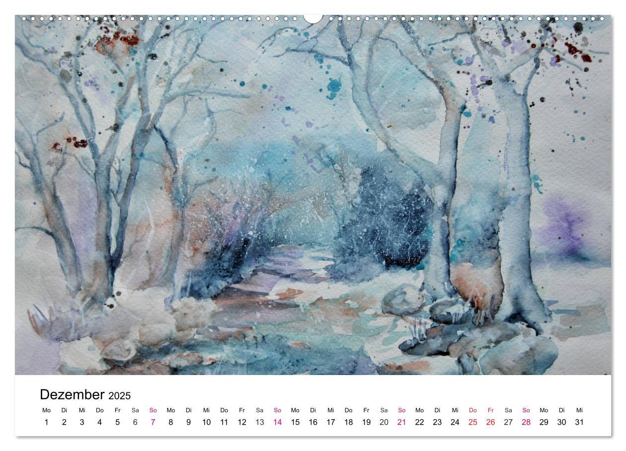 Bild: 9783435494019 | Mit Aquarellen durch das Jahr (hochwertiger Premium Wandkalender...