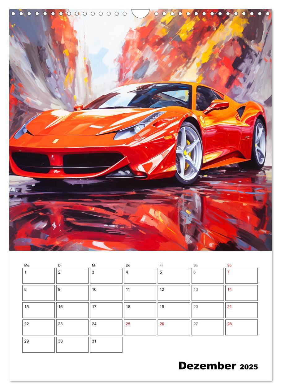 Bild: 9783435863266 | Sportauto Paintings (Wandkalender 2025 DIN A3 hoch), CALVENDO...