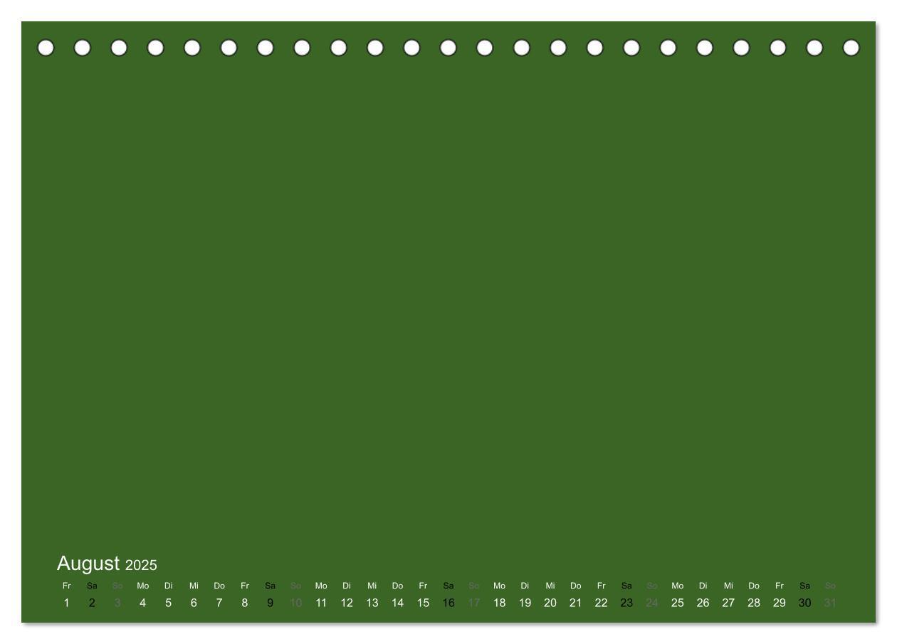 Bild: 9783435767496 | Bastelkalender - dunkel Grün (Tischkalender 2025 DIN A5 quer),...