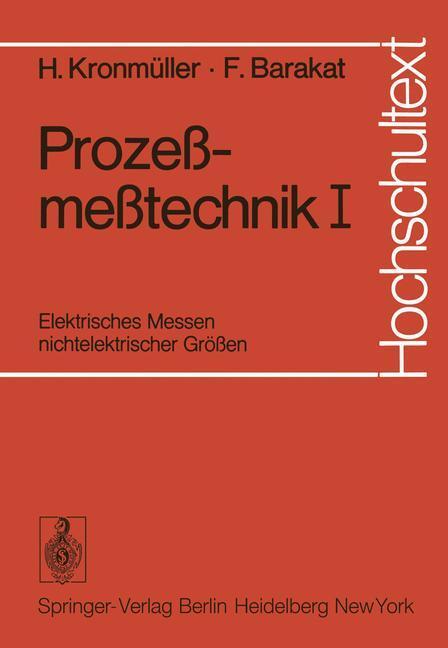 Cover: 9783540065456 | Prozeßmeßtechnik I | Elektrisches Messen nichtelektrischer Größen