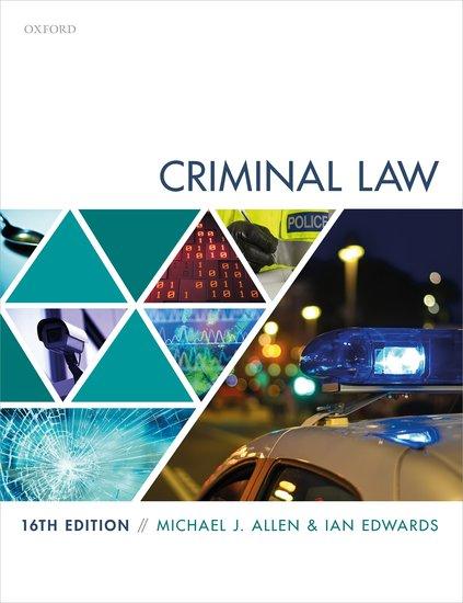 Cover: 9780198869931 | Criminal Law | Ian Edwards (u. a.) | Taschenbuch | Englisch | 2021