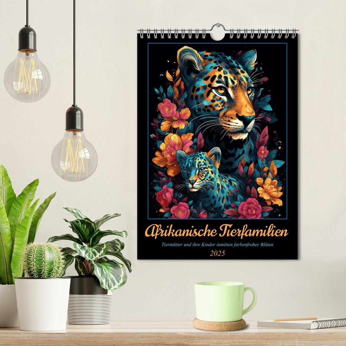 Bild: 9783435868698 | Afrikanische Tierfamilien (Wandkalender 2025 DIN A4 hoch), CALVENDO...