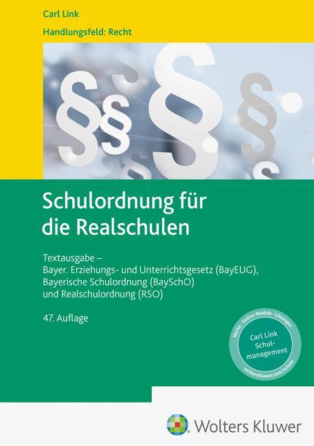 Cover: 9783556099810 | Schulordnung für die Realschulen | Buch | 184 S. | Deutsch | 2024