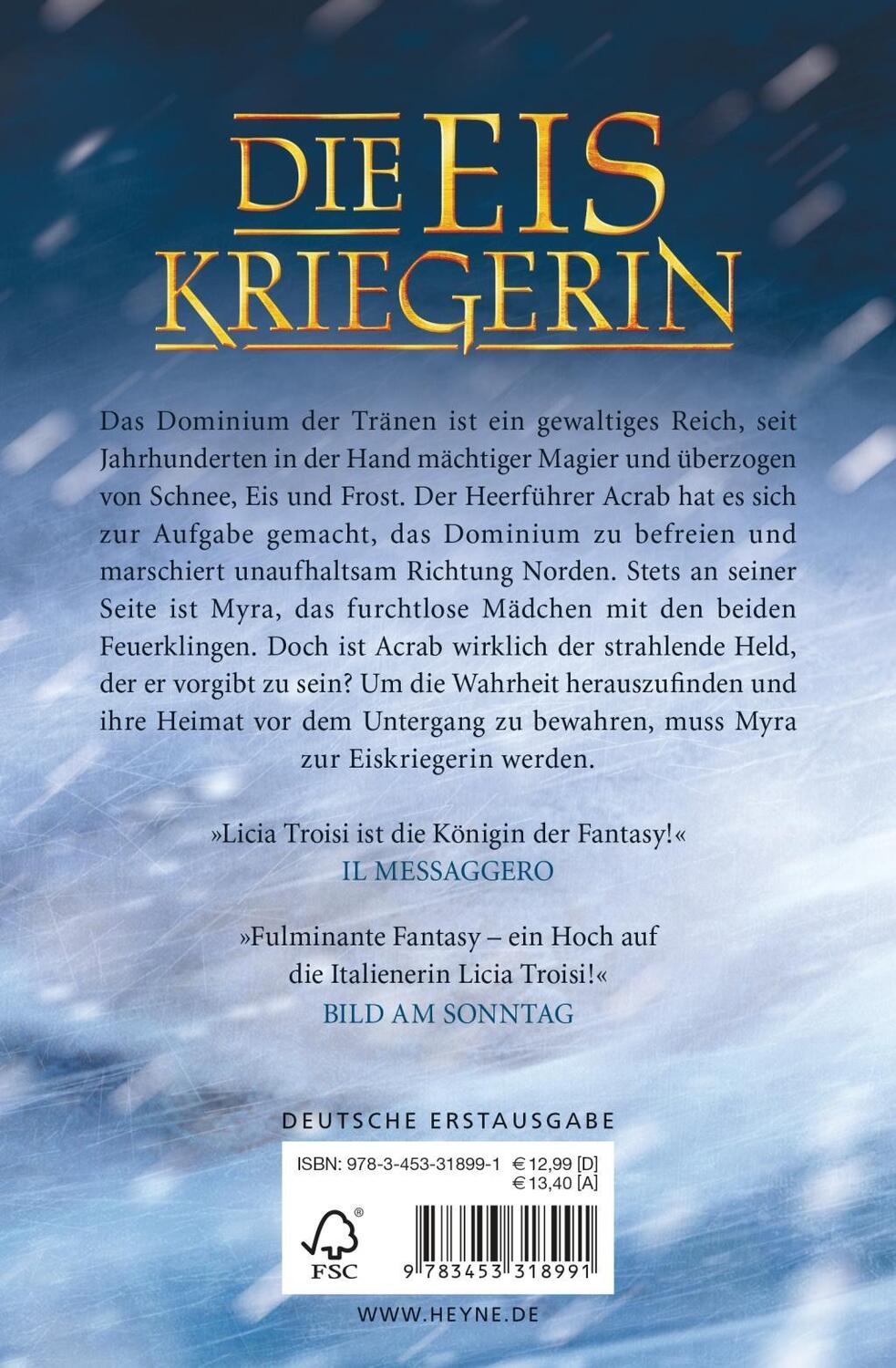 Bild: 9783453318991 | Die Eiskriegerin | Die Dominium-Saga - Roman | Licia Troisi | Buch