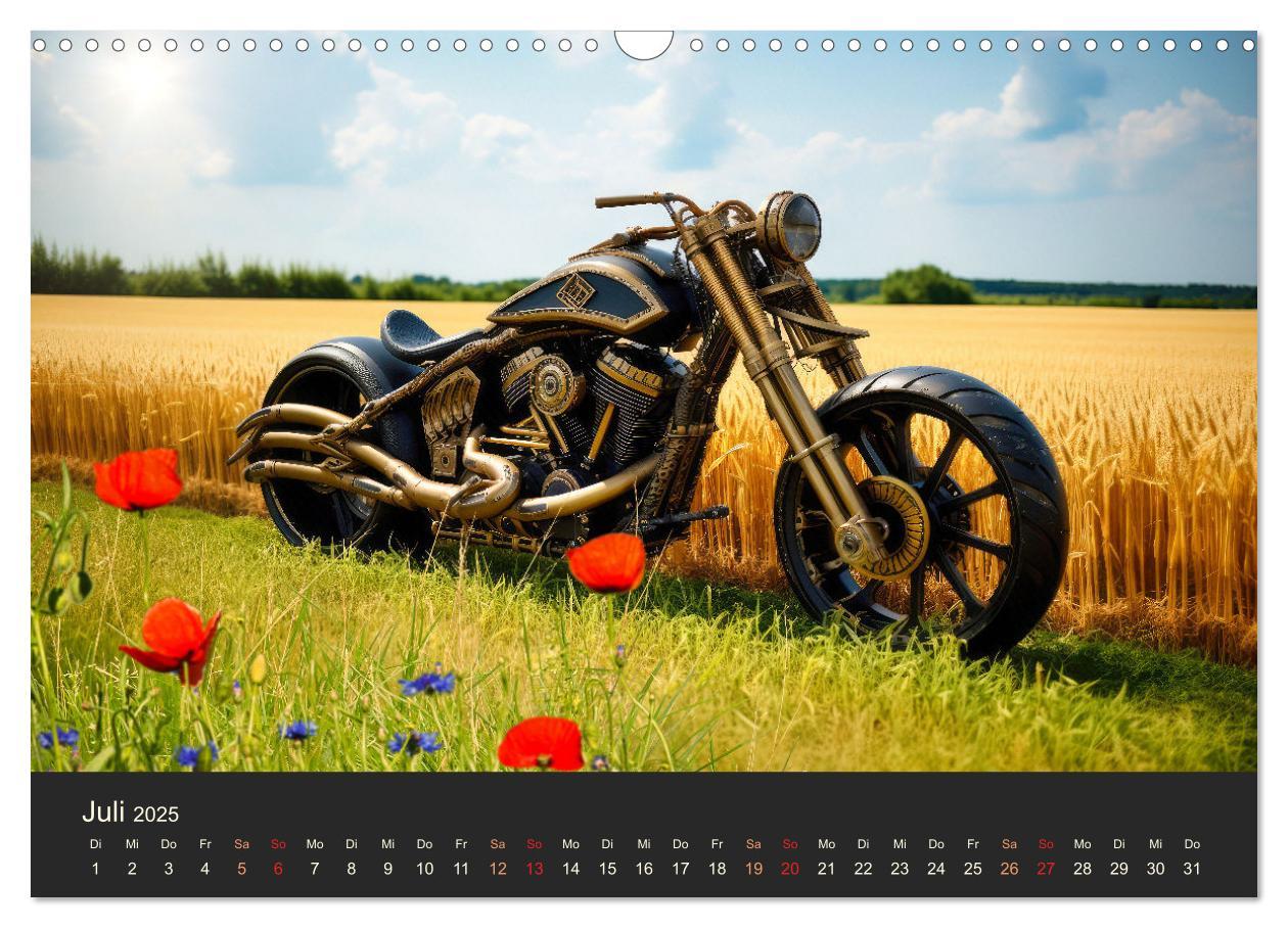 Bild: 9783435014224 | Steampunk Motorräder (Wandkalender 2025 DIN A3 quer), CALVENDO...