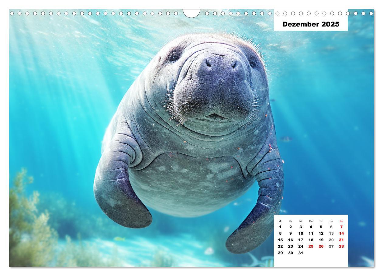 Bild: 9783383893056 | Manatees. Faszinierende Rundschwanzseekühe (Wandkalender 2025 DIN...