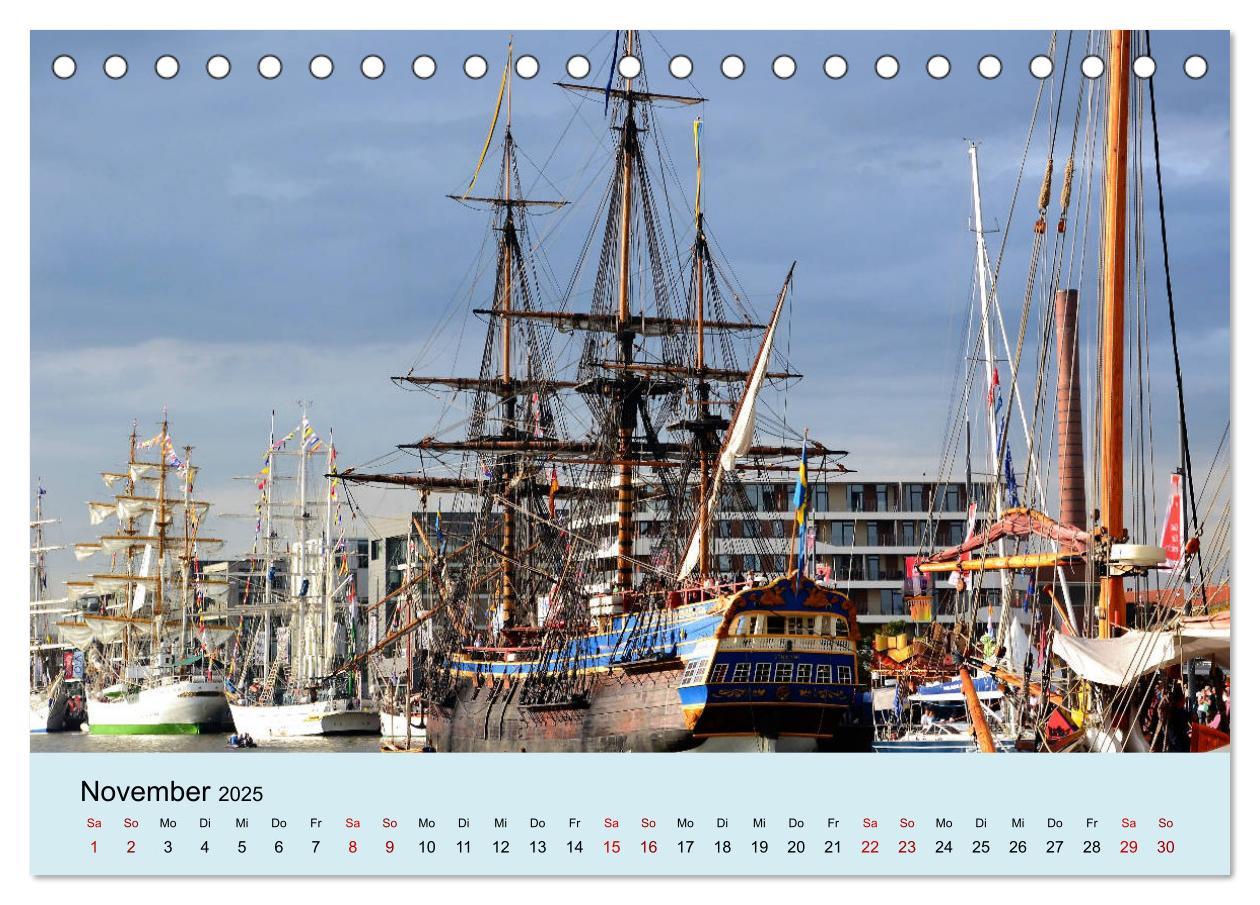 Bild: 9783435438310 | Parade der Windjammer - 2025 (Tischkalender 2025 DIN A5 quer),...