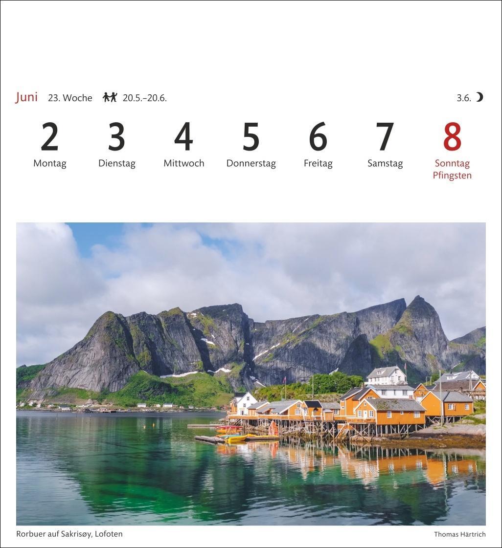 Bild: 9783840033414 | Norwegen Sehnsuchtskalender 2025 - Wochenkalender mit 53 Postkarten