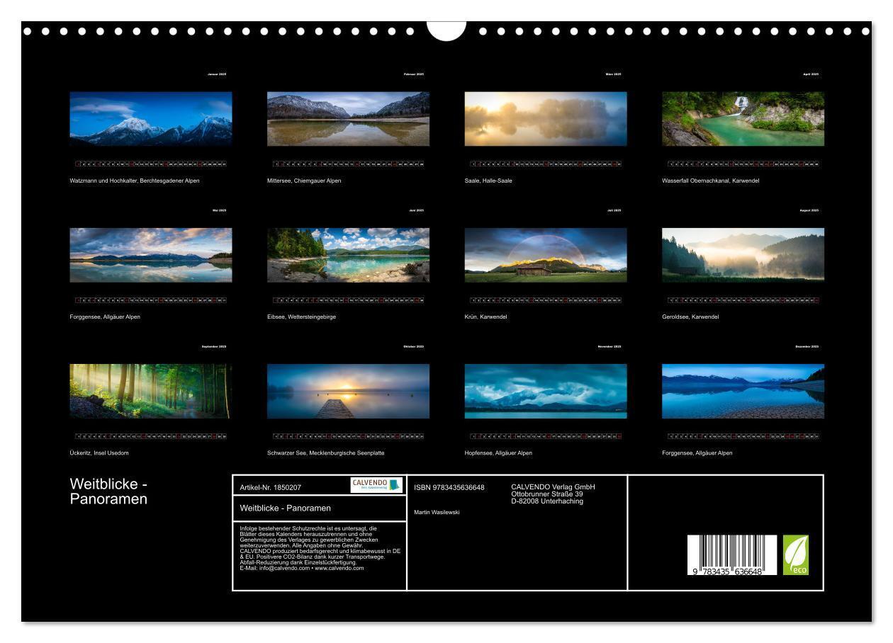 Bild: 9783435636648 | Weitblicke - Panoramen (Wandkalender 2025 DIN A3 quer), CALVENDO...