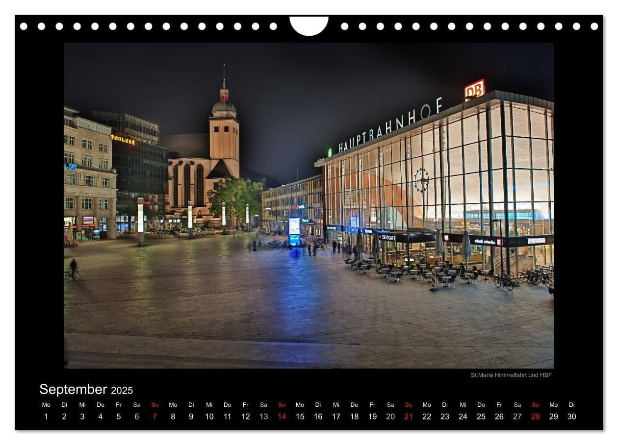 Bild: 9783435782406 | Köln ¿ Nachts 2025 (Wandkalender 2025 DIN A4 quer), CALVENDO...