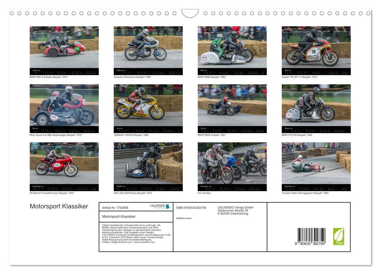 Bild: 9783435392759 | Motorsport Klassiker (Wandkalender 2025 DIN A3 quer), CALVENDO...