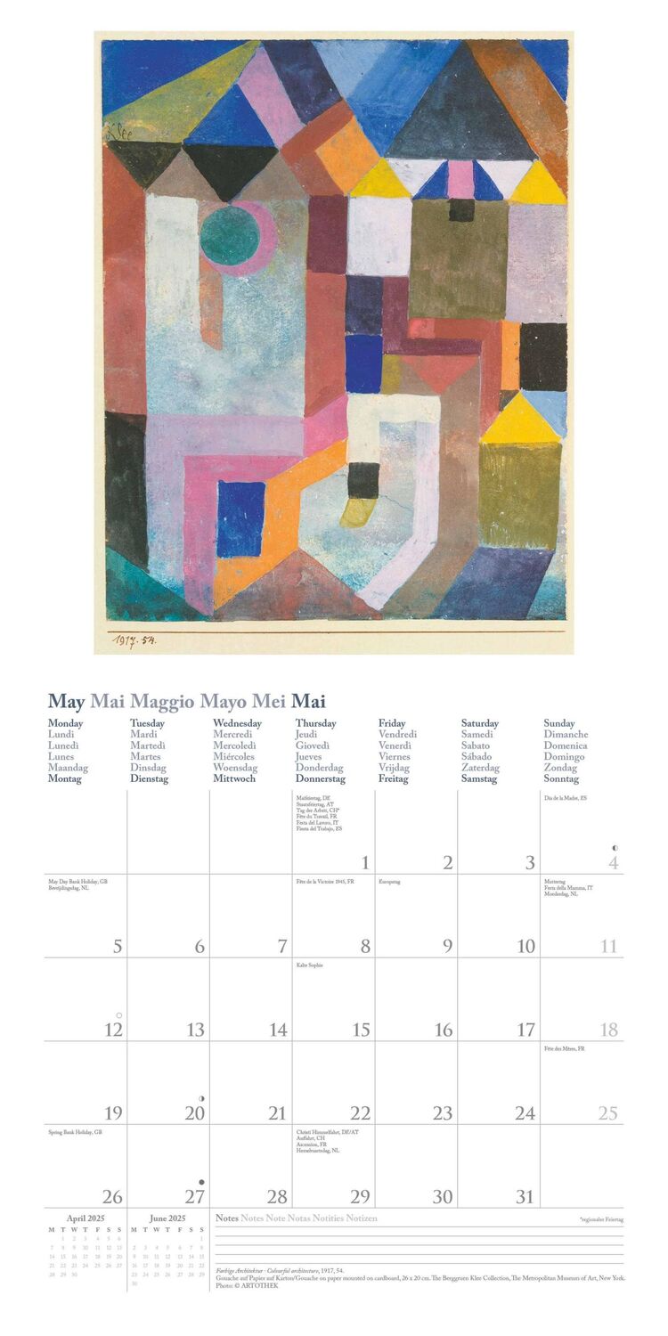 Bild: 4002725994141 | Paul Klee 2025 Broschürenkalender, 30x30cm, Wandkalender mit...