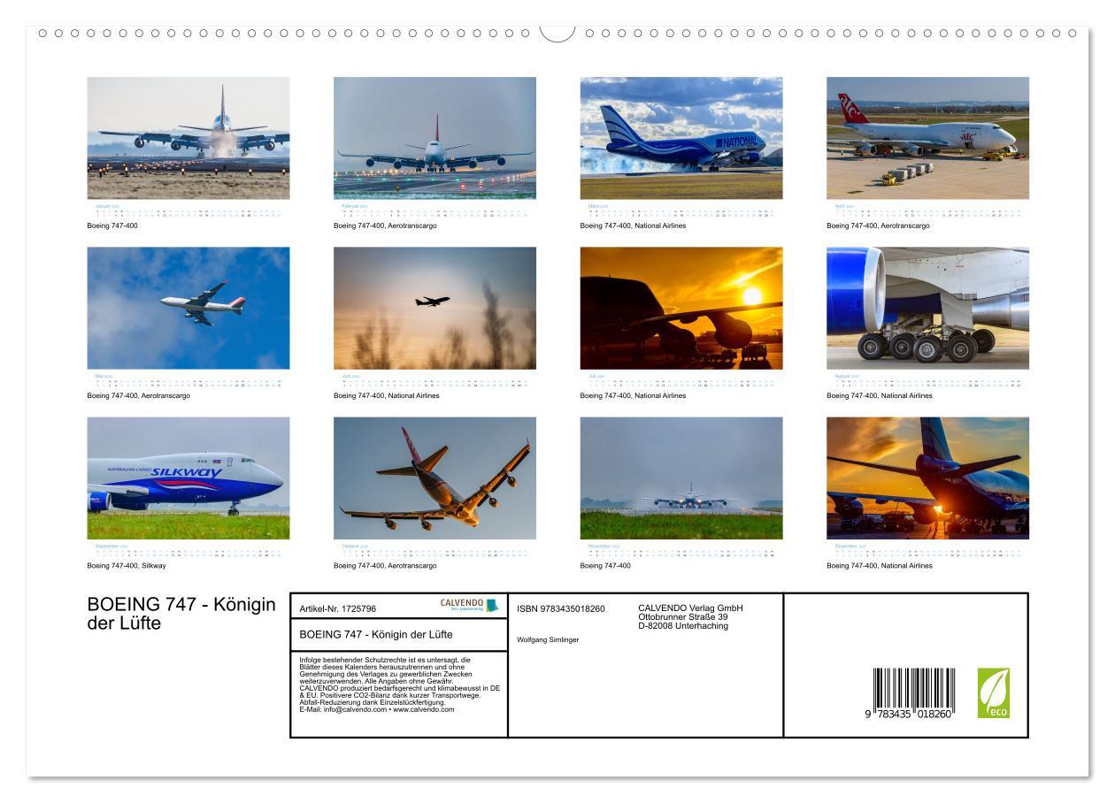 Bild: 9783435018260 | BOEING 747 - Königin der Lüfte (hochwertiger Premium Wandkalender...