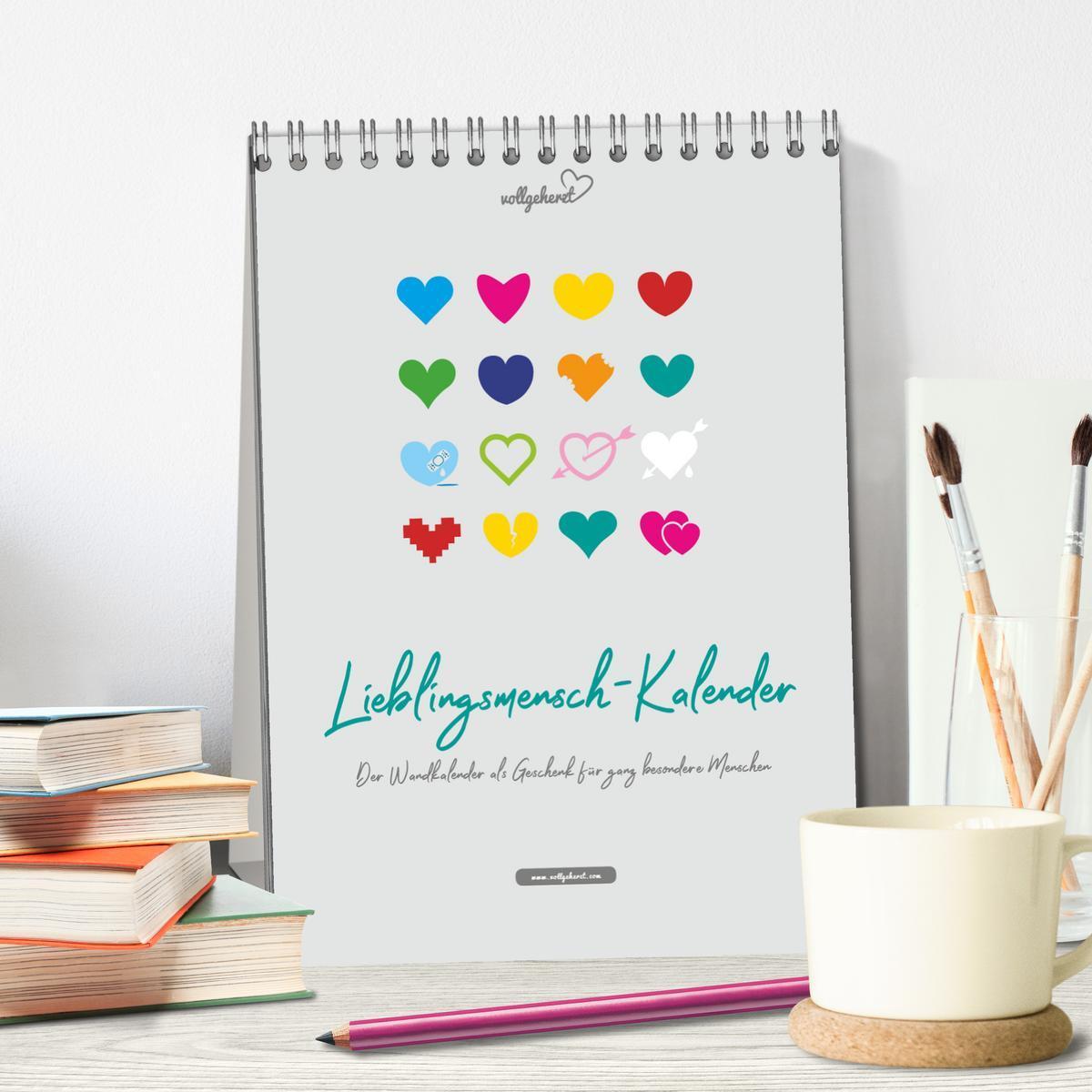 Bild: 9783435963751 | vollgeherzt: Lieblingsmensch-Kalender - Der Wandkalender als...