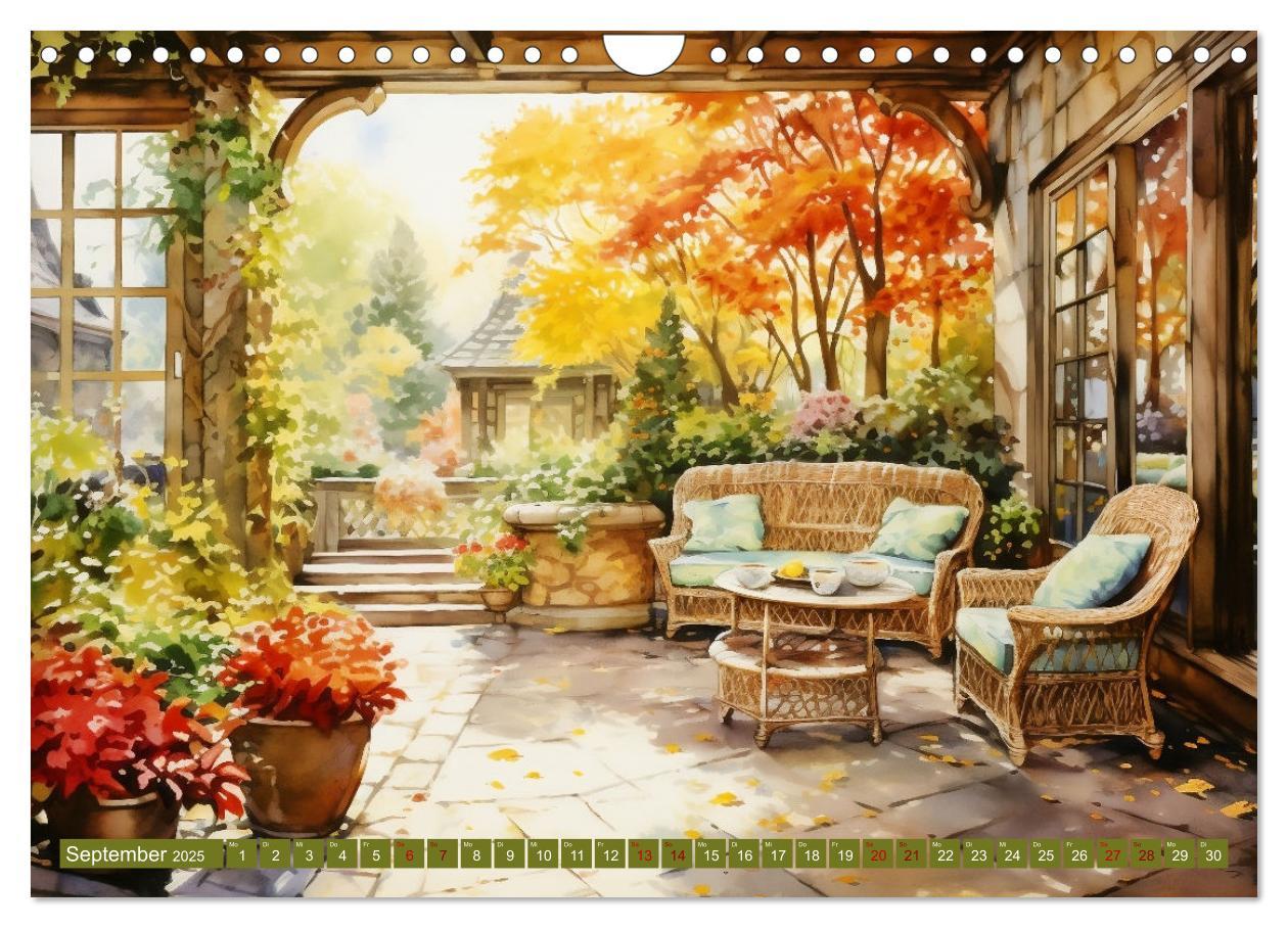 Bild: 9783383834288 | Lauschige Gartenecken (Wandkalender 2025 DIN A4 quer), CALVENDO...