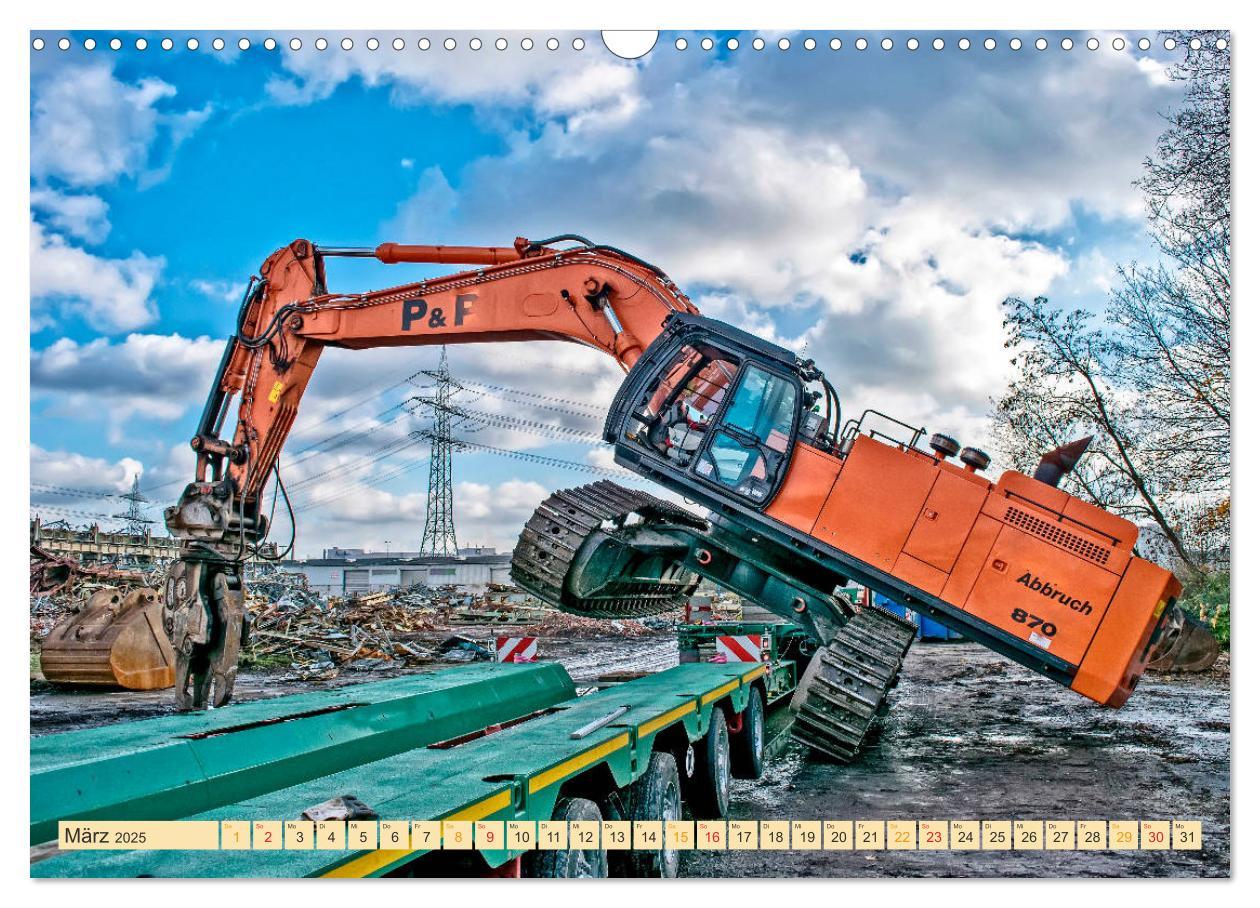 Bild: 9783435372218 | Bagger - kraftvolle Arbeitsmaschinen (Wandkalender 2025 DIN A3...