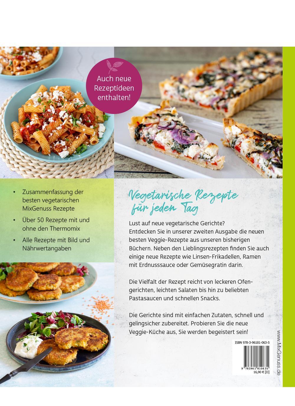 Rückseite: 9783961810635 | VEGGIE REZEPTE für jeden Tag | Corinna Wild | Taschenbuch | 108 S.