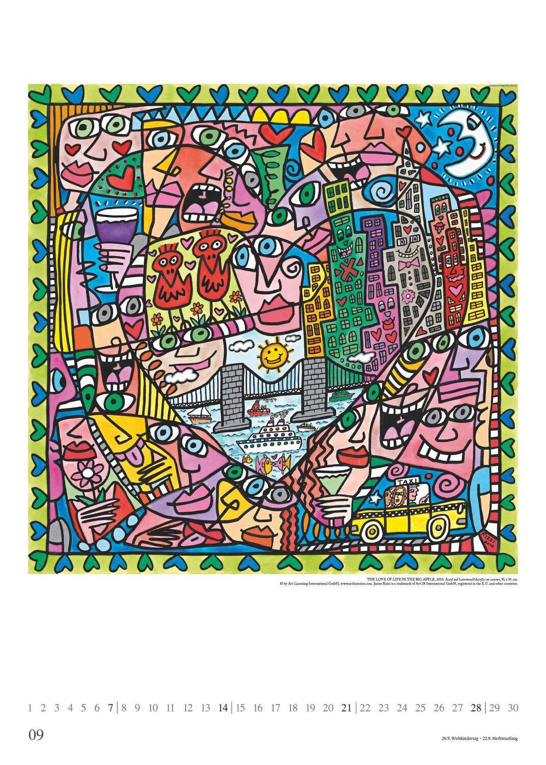 Bild: 4250809653242 | James Rizzi 2025 - Kunst-Kalender - Poster-Kalender - 50x70 | Kalender