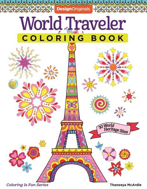 Cover: 9781574219609 | World Traveler Coloring Book | 30 World Heritage Sites | Mcardle