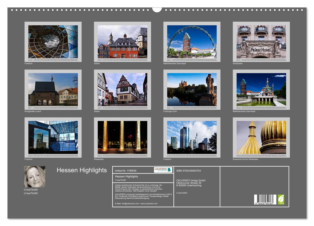 Bild: 9783435645763 | Hessen Highlights (Wandkalender 2025 DIN A2 quer), CALVENDO...