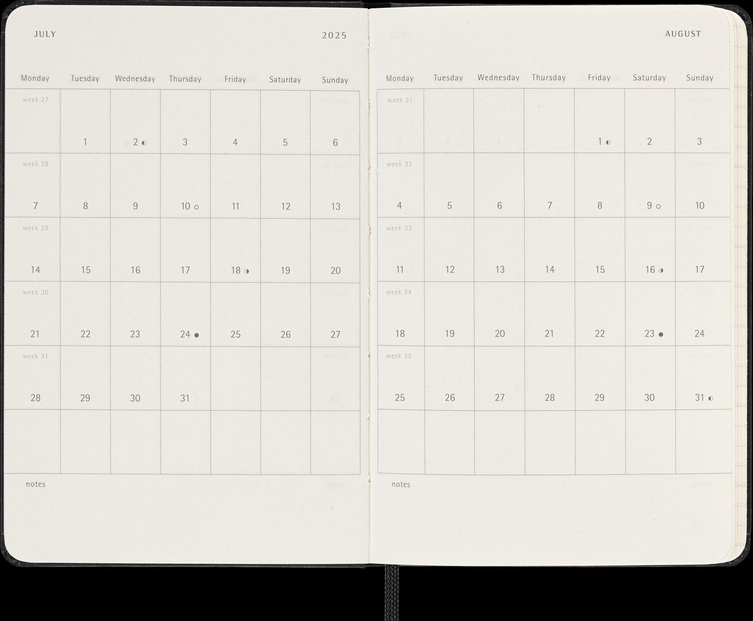 Bild: 8056999270629 | Moleskine 18 Monate Wochen Notizkalender 2024/2025, P/A6, 1 Wo = 1...