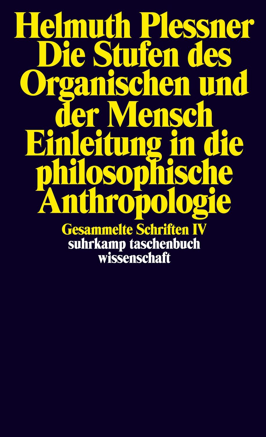 Cover: 9783518292273 | Die Stufen des Organischen und der Mensch. Einleitung in die...