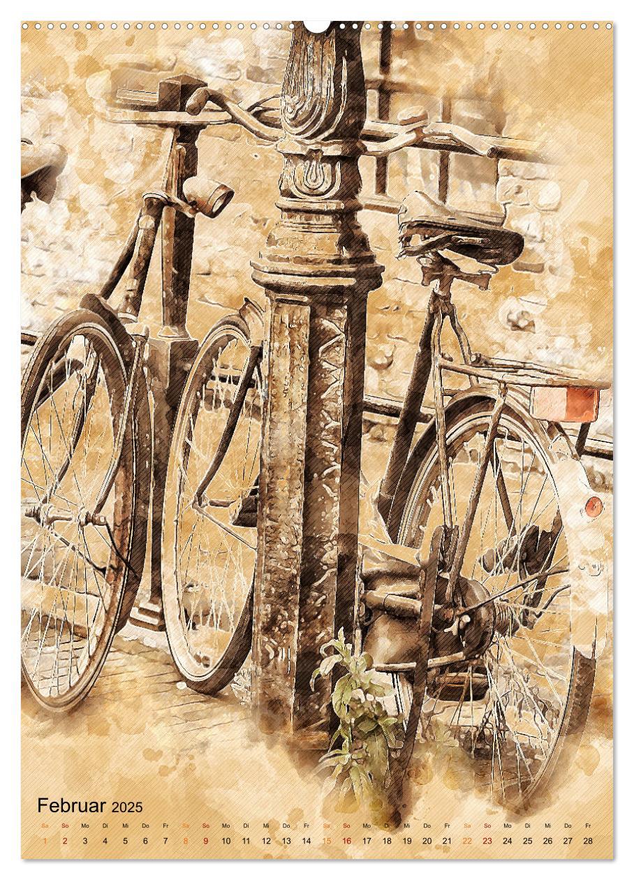 Bild: 9783435917617 | Fahrrad - Retro-Kalender (hochwertiger Premium Wandkalender 2025...