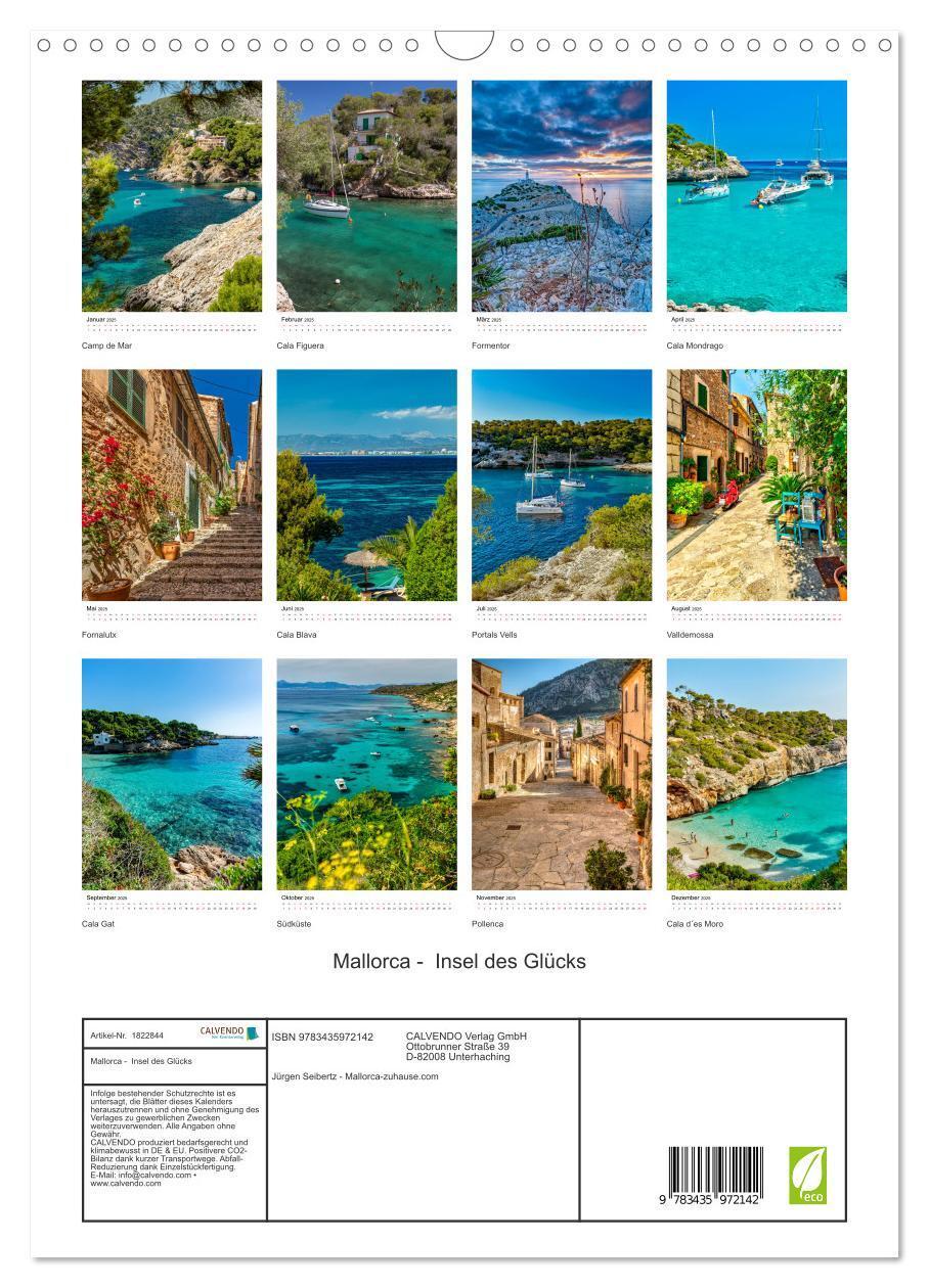 Bild: 9783435972142 | Mallorca - Insel des Glücks (Wandkalender 2025 DIN A3 hoch),...