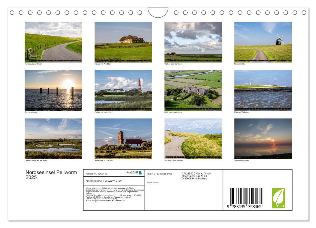 Bild: 9783435358465 | Nordseeinsel Pellworm 2025 (Wandkalender 2025 DIN A4 quer),...