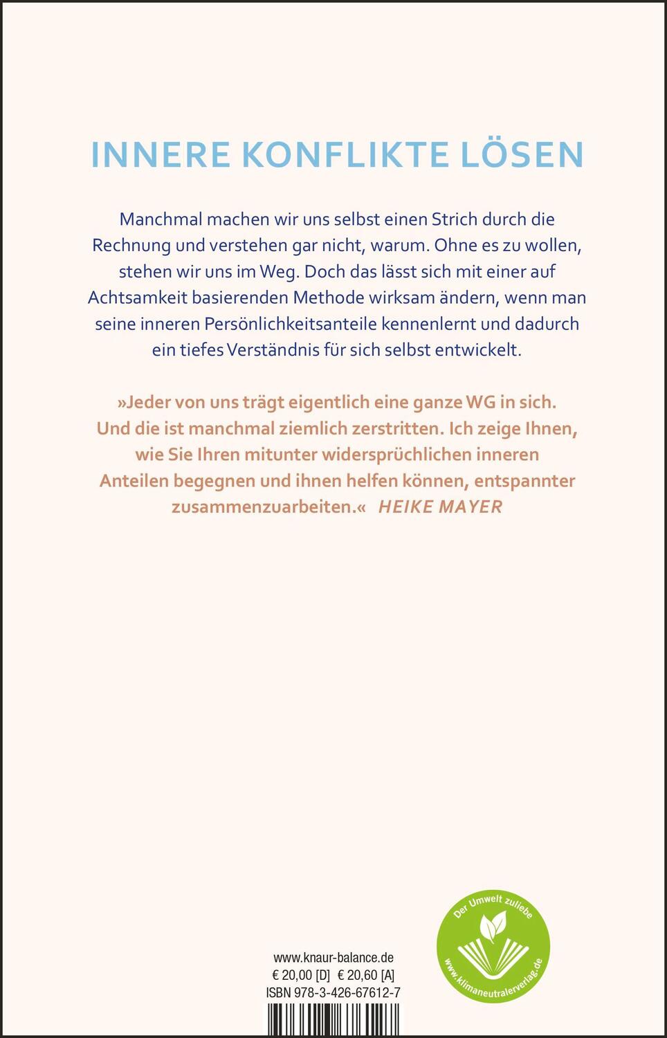 Rückseite: 9783426676127 | Ich steh mir selbst nicht mehr im Weg | Heike Mayer | Taschenbuch