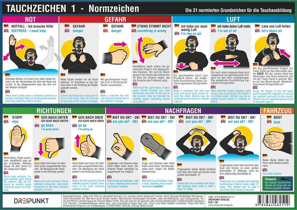 Bild: 9783864482540 | Info-Tafel-Set Tauchzeichen | Michael Schulze | Poster | 6 S. | 2015