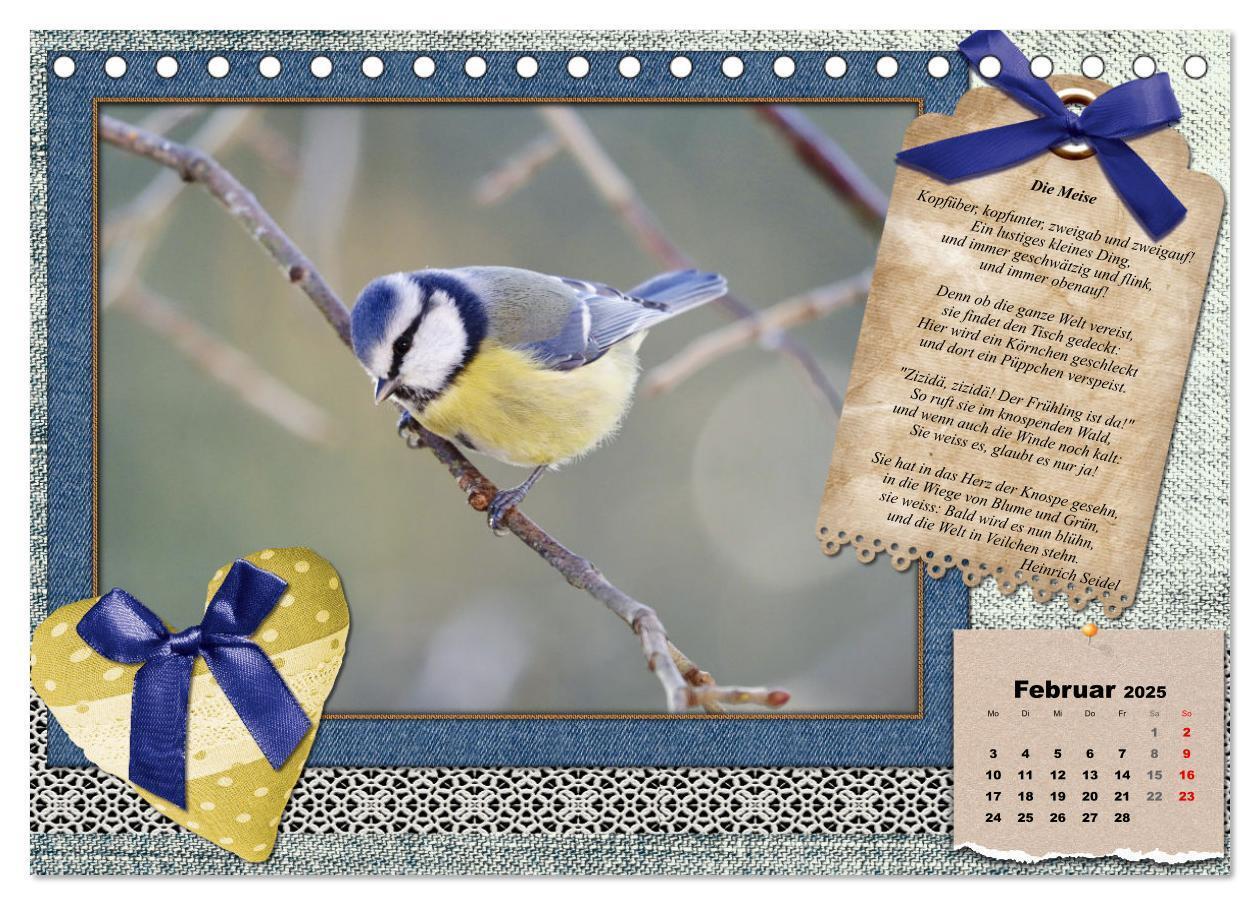 Bild: 9783435081905 | Der poetische Vogelkalender (Tischkalender 2025 DIN A5 quer),...