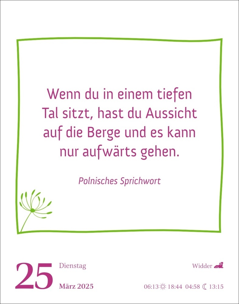 Bild: 9783840034879 | Heute ist dein Tag! Tagesabreißkalender 2025 - 313 positive Zitate...