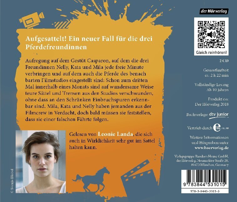 Bild: 9783844531015 | Drei Pferdefreundinnen - Diebesjagd am Set, 2 Audio-CDs | Szillat | CD