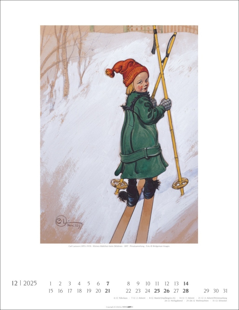 Bild: 9783839901137 | Carl Larsson Kalender 2025 | Larsson Carl | Kalender | Spiralbindung