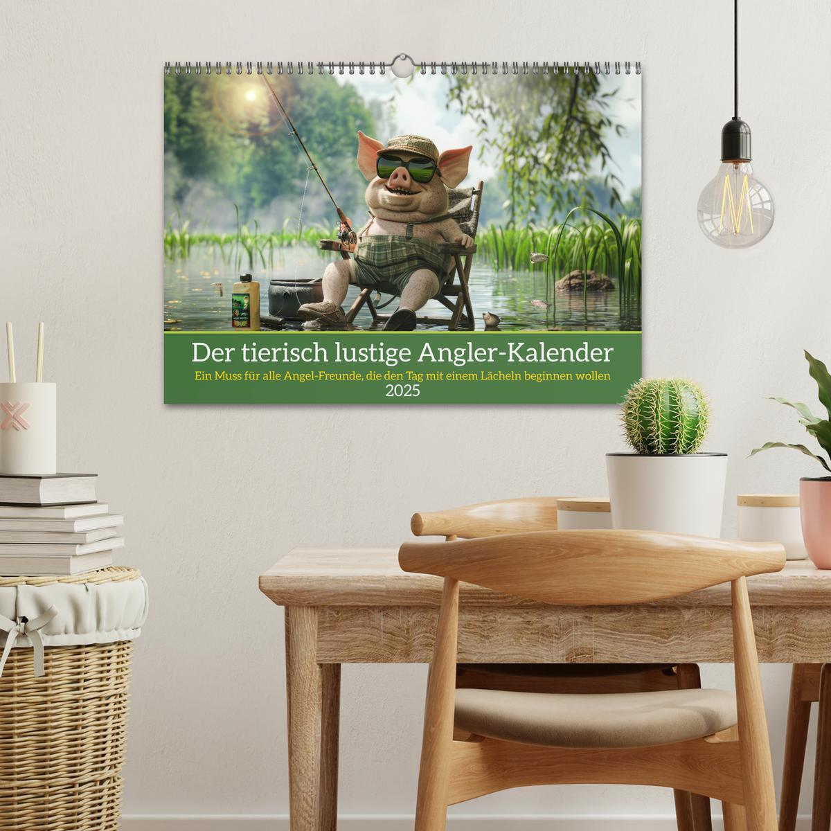 Bild: 9783457174937 | Der tierisch lustige Angler-Kalender (Wandkalender 2025 DIN A3...