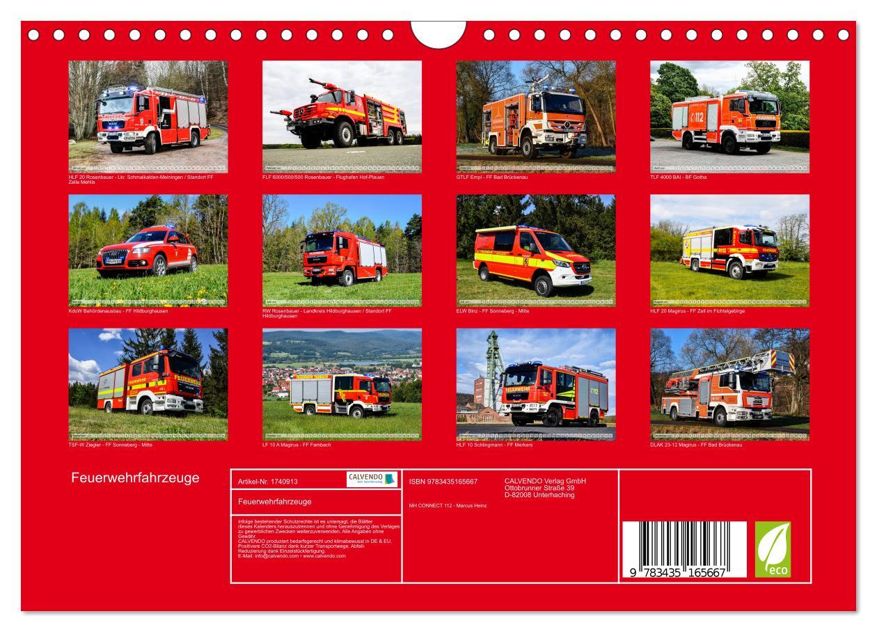 Bild: 9783435165667 | Feuerwehrfahrzeuge (Wandkalender 2025 DIN A4 quer), CALVENDO...