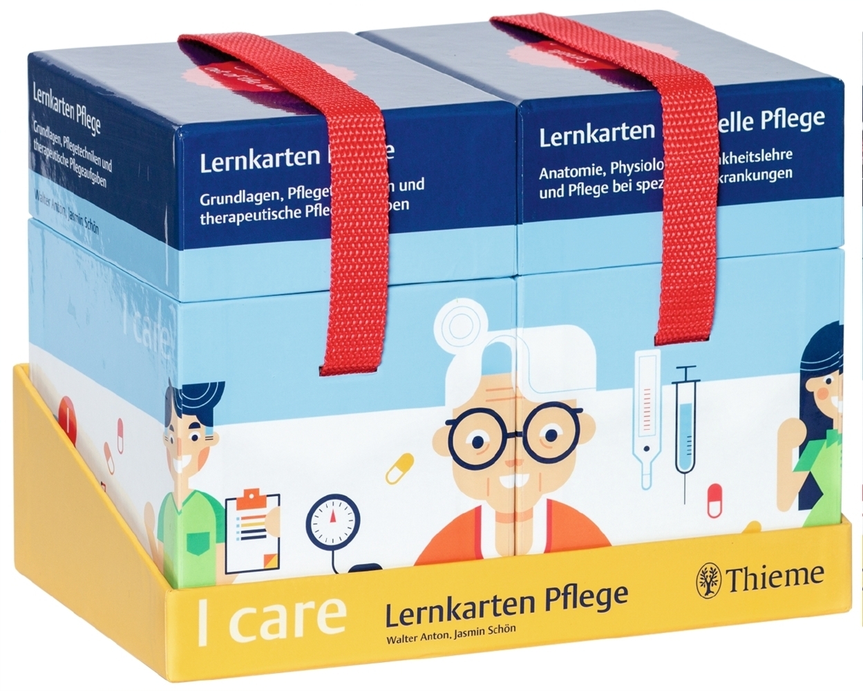 Cover: 9783132402041 | I care Lernkarten Pflege, 2 Tle. | Walter Anton (u. a.) | Box | 965 S.