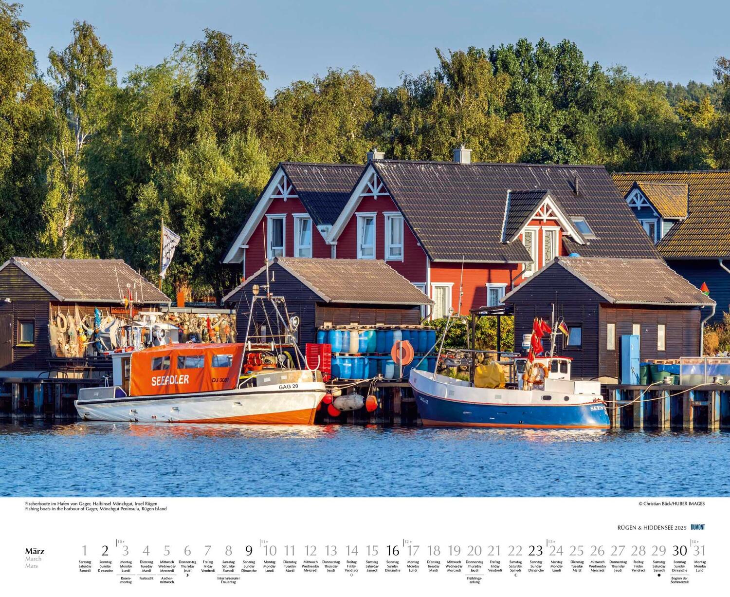 Bild: 4250809652726 | Rügen &amp; Hiddensee 2025 - Wandkalender 52 x 42,5 cm - Spiralbindung