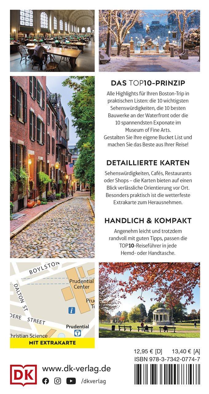 Rückseite: 9783734207747 | TOP10 Reiseführer Boston | DK Verlag - Reise | Taschenbuch | 160 S.