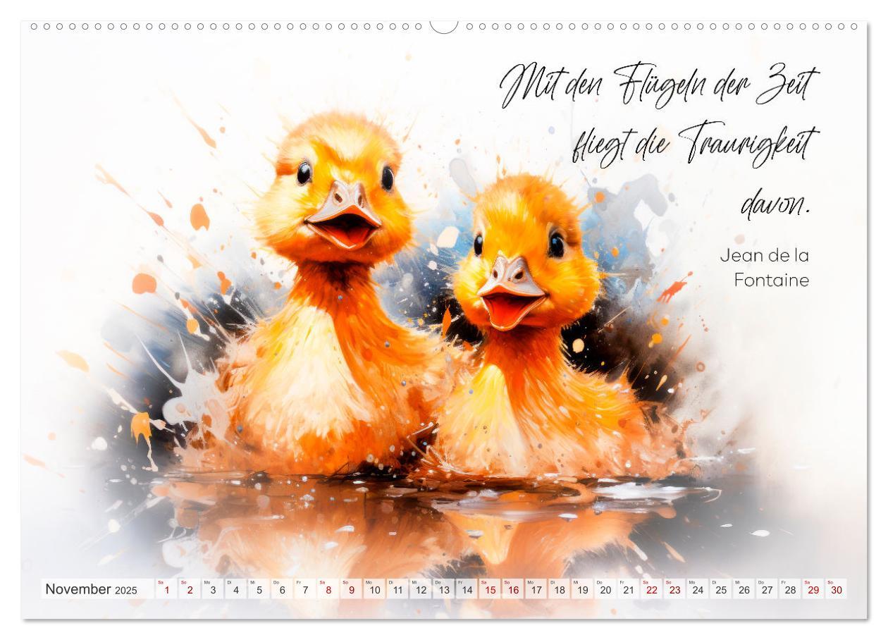 Bild: 9783383858291 | MOTIVATION Sprüche mit süßen Tierkindern (Wandkalender 2025 DIN A2...