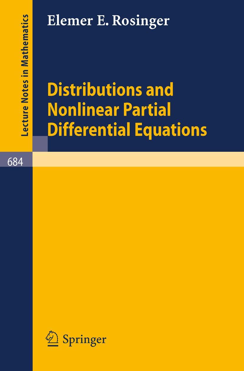 Cover: 9783540089513 | Distributions and Nonlinear Partial Differential Equations | Rosinger