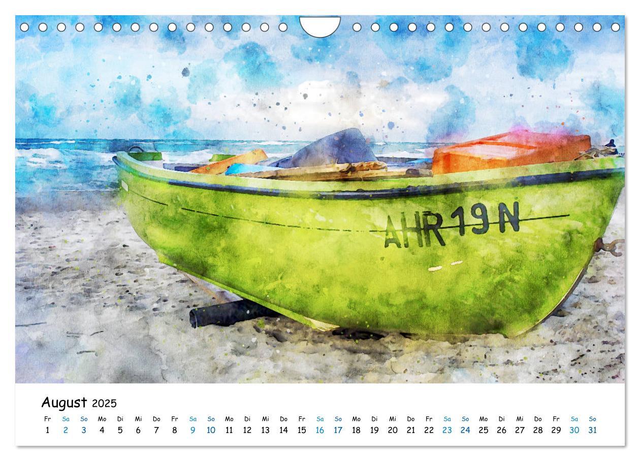 Bild: 9783435145140 | Aquarell Illustrationen vom Darß (Wandkalender 2025 DIN A4 quer),...