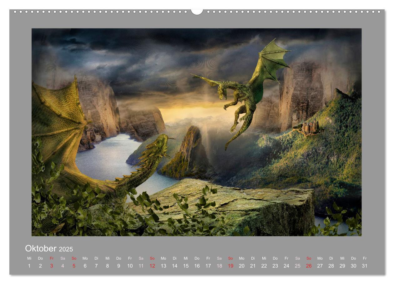 Bild: 9783435092444 | Land der Drachen (Wandkalender 2025 DIN A2 quer), CALVENDO...