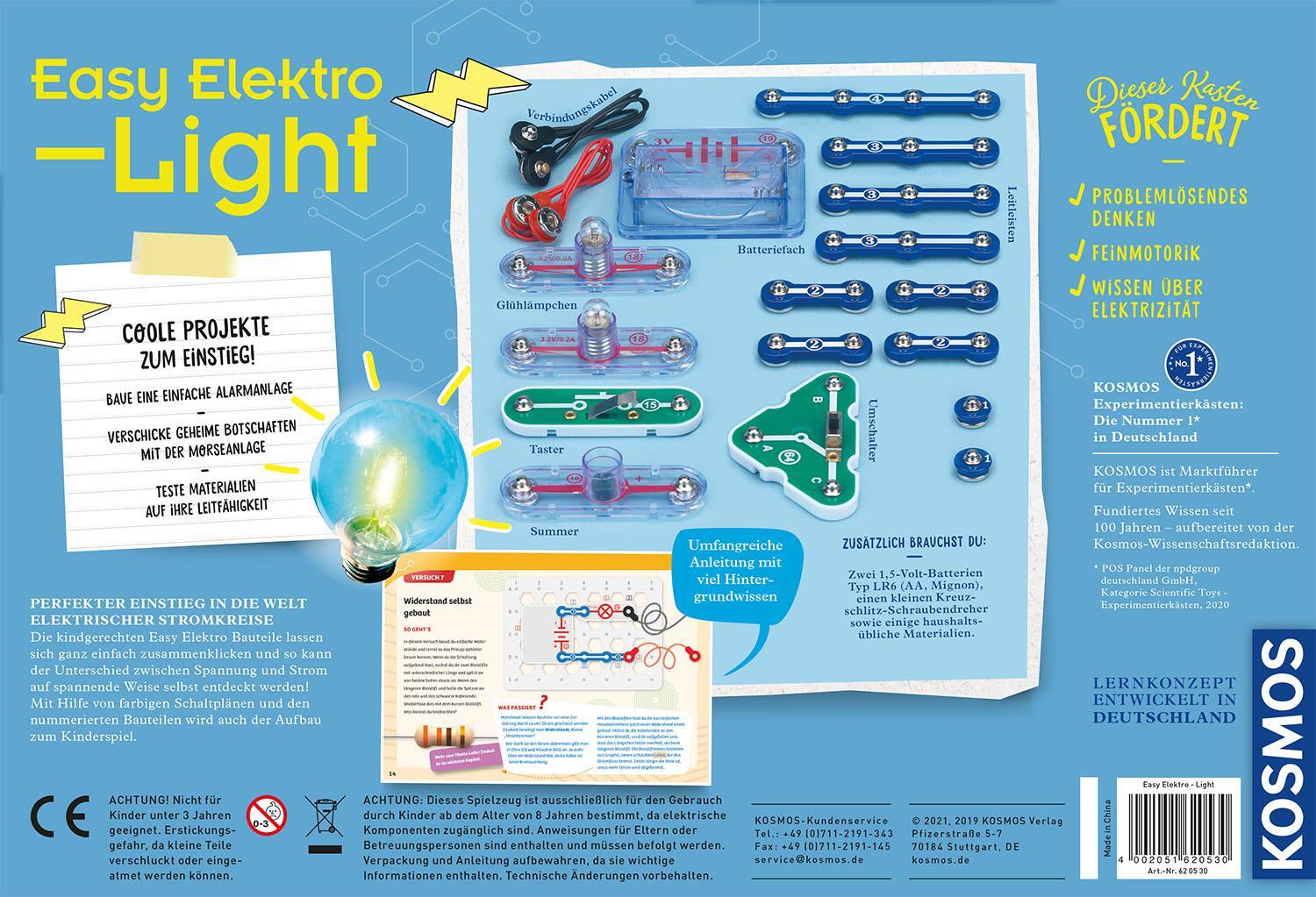 Rückseite: 4002051620530 | Easy Elektro - Light | Experimentierkasten | Spiel | Deutsch | 2019